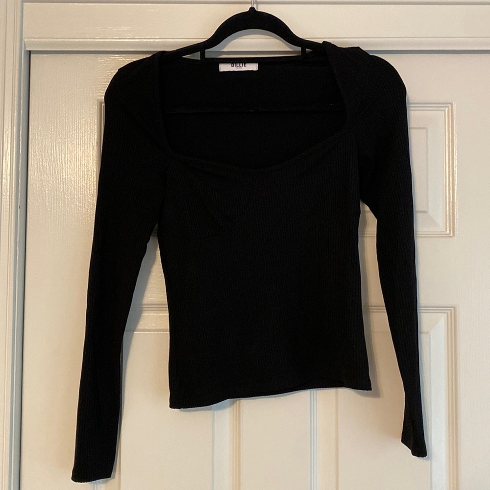 Billie the Label Black Long Sleeve Bustier Top